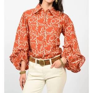 NEW IVY JANE rusty vines top in rust